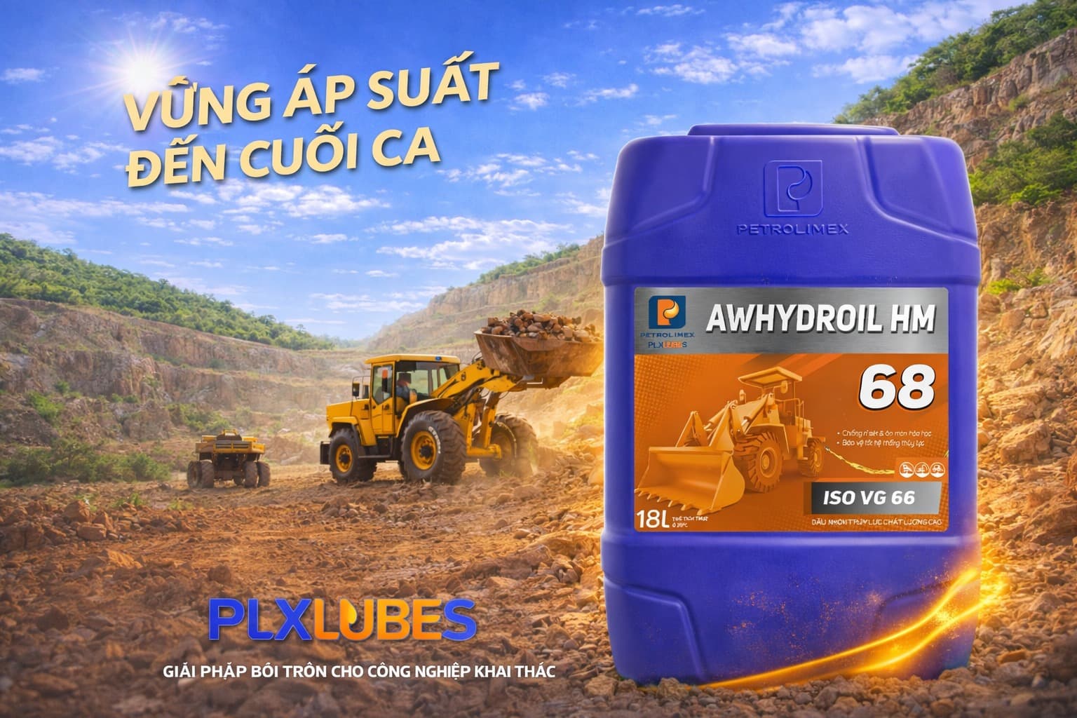 Dầu thủy lực PLC AW Hydroil cho máy khai thác