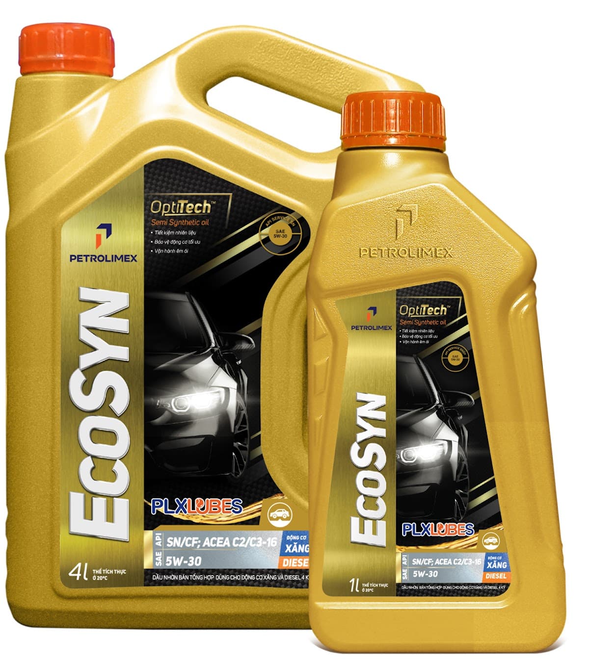 Bao bì PLC EcoSyn 5W-30 can 4L