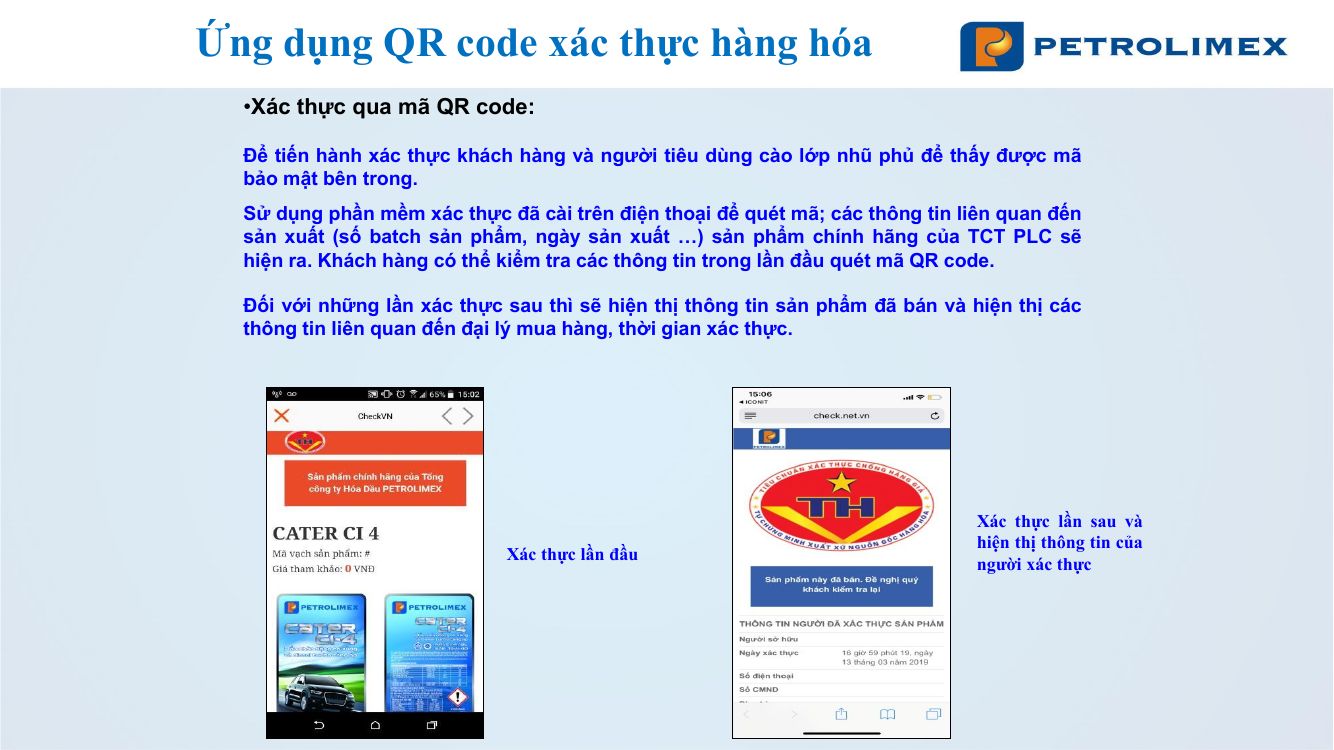 Xác thực lần đầu và các lần sau qua mã QR bảo mật